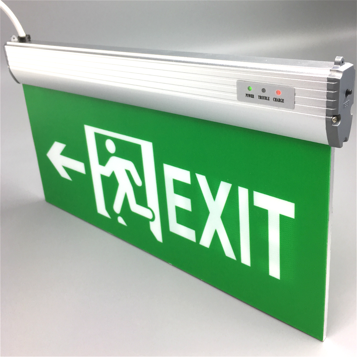 double sides led carve pictogram fire escape acrylic emergency exit sign