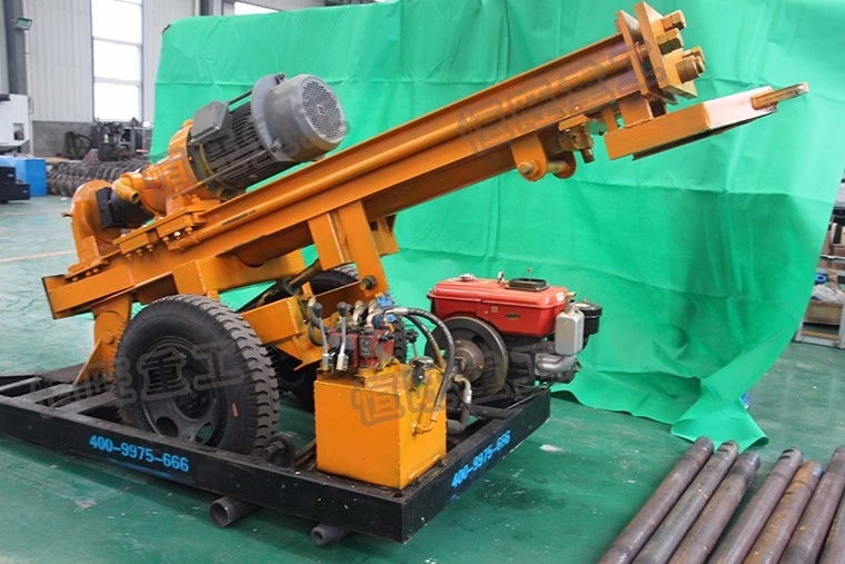 Mobile submersible pneumatic DTH rotary drilling rig for sale