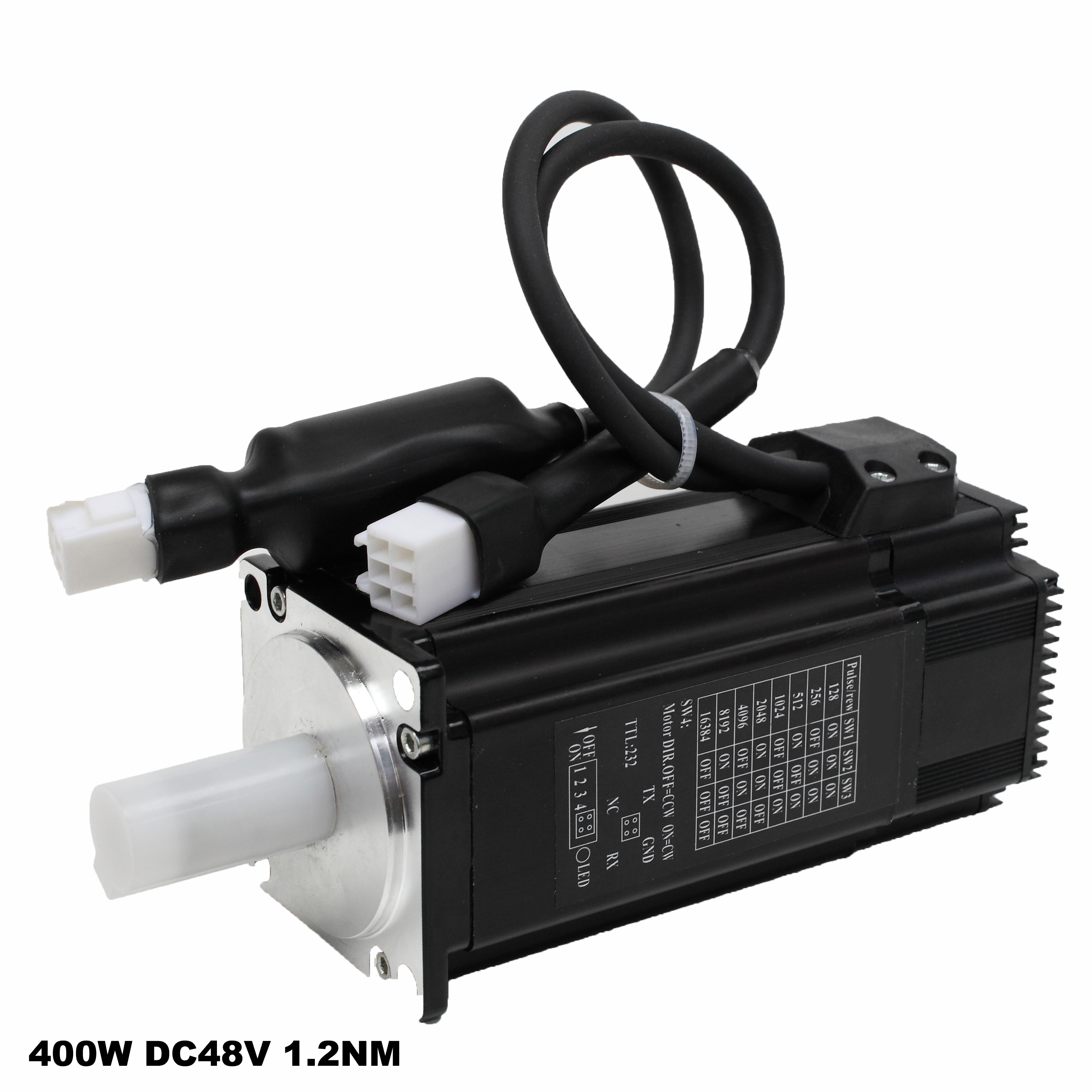 400W Driver Integrated Servo Motor,DC48V,1.2NM Driver Build-in stepper motor with driver