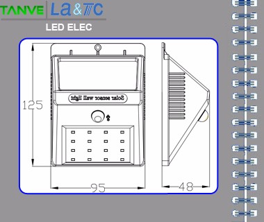 OT-C816SP Li-ion rechargeable install sensor wall light solar LED wall light splitable