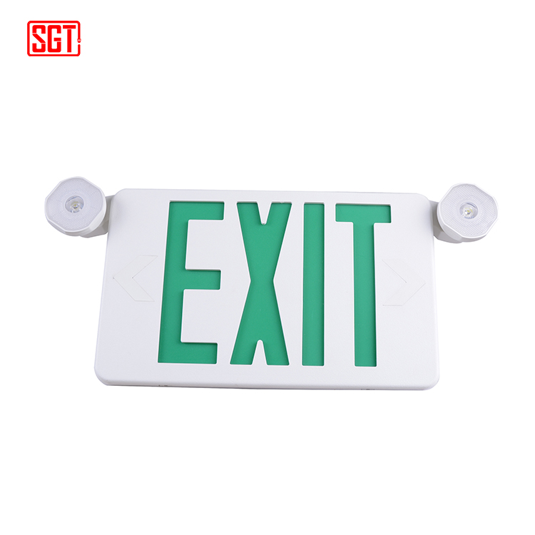 Fashion design UL CUL standard ceiling mounted emergency two heads spot lights emergency exit sign