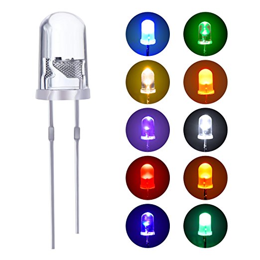 IR Infra DIY 5MM LED Diode Kit Mixed Color Red Green Yellow Blue White