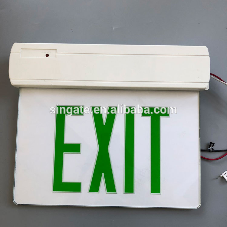 American Canadian popular style single double side rechargeable led emergency exit sign light