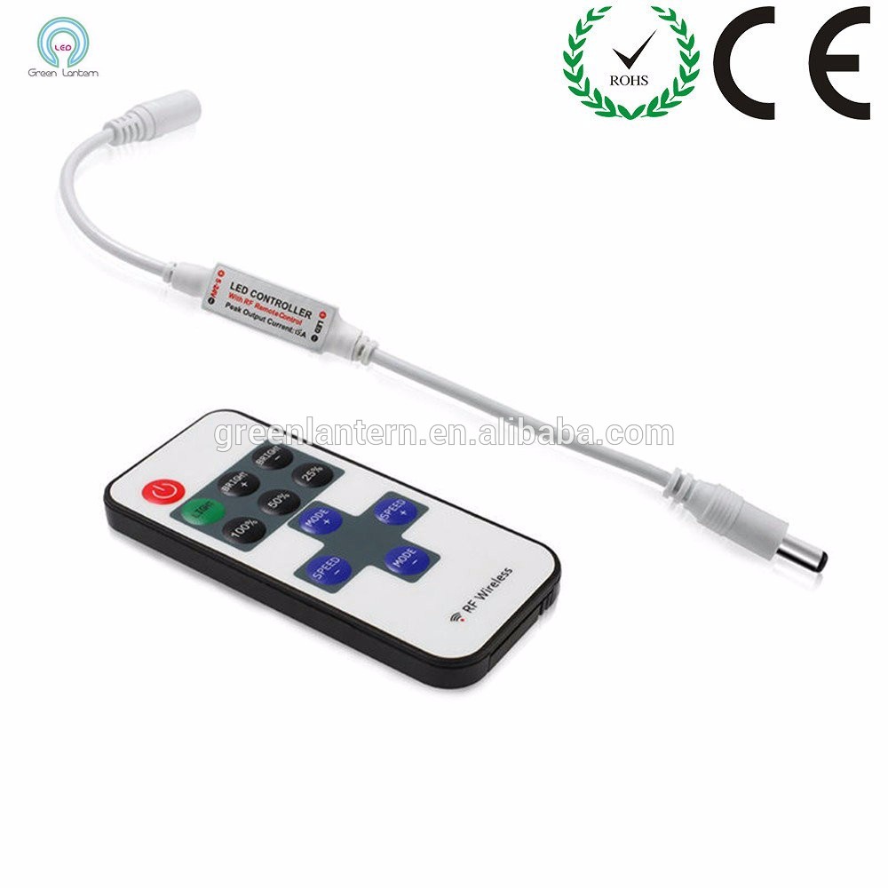 11 Keys Mini RF dimmer Controller DC5-24V 6A Remote pixel RGB led controller