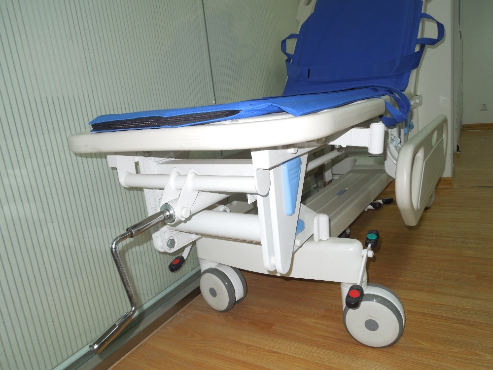 Hospital patient transport Stretcher folding Chair bed stainless steel Trolley