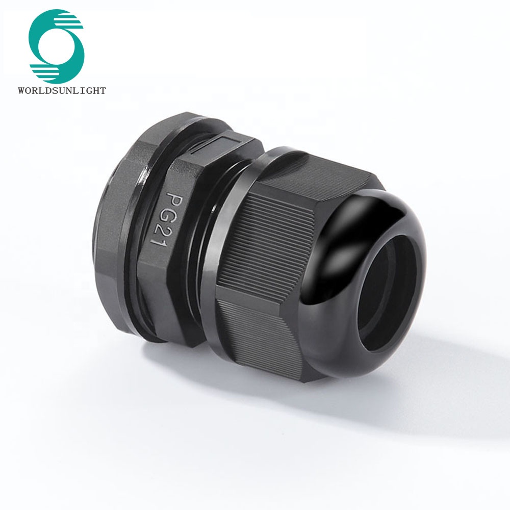 CE PG21 13-18MM size white black nylon PA66 Plastic Cable Connector cable gland