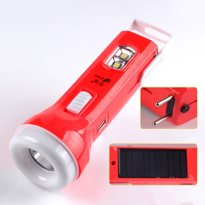 GG-2503 USB charger solar rechargeable led torch