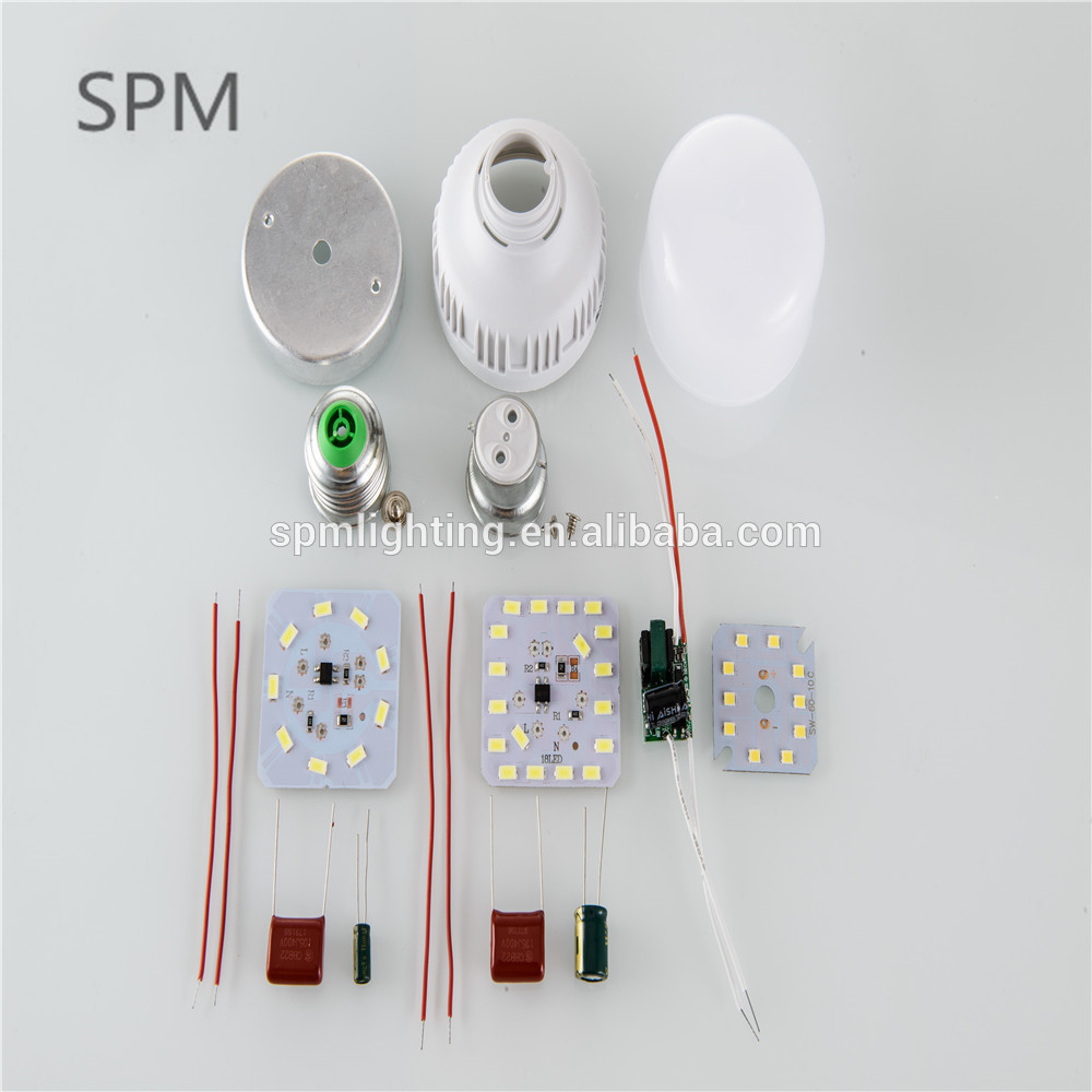 e27 9w 13w 18w energy saver smd led lamp bulb light 2700k skd parts