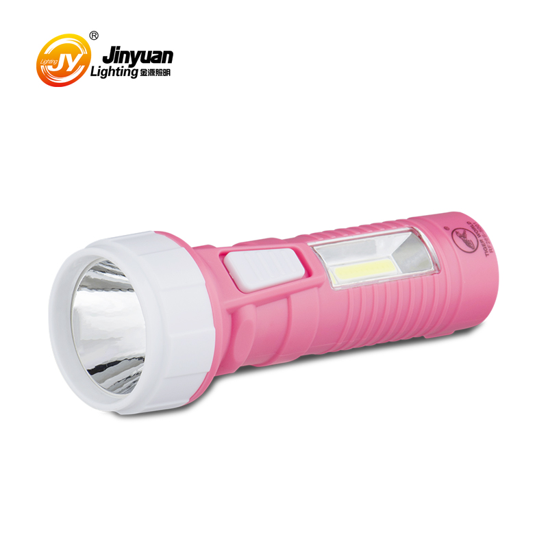 plastic powerful flashlight rechargeable led torchlight for emergency