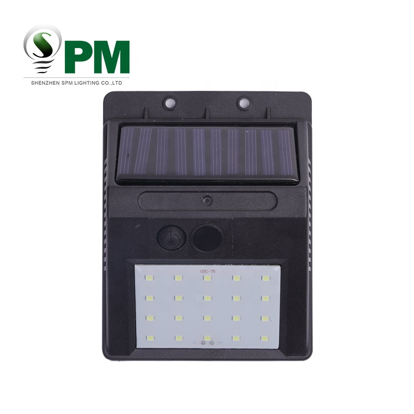 Hot produce OCTUPLE 3.7V led solar outdoor wall light