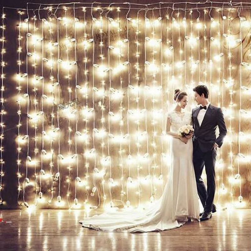 Safety fairy twinkle string the stage wedding window backdrop led curtain light