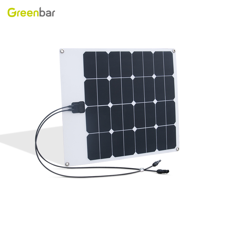 China high efficiency waterproof durable semi flexible solar panel for motorhome RV marine yacht golf cart glamping tent