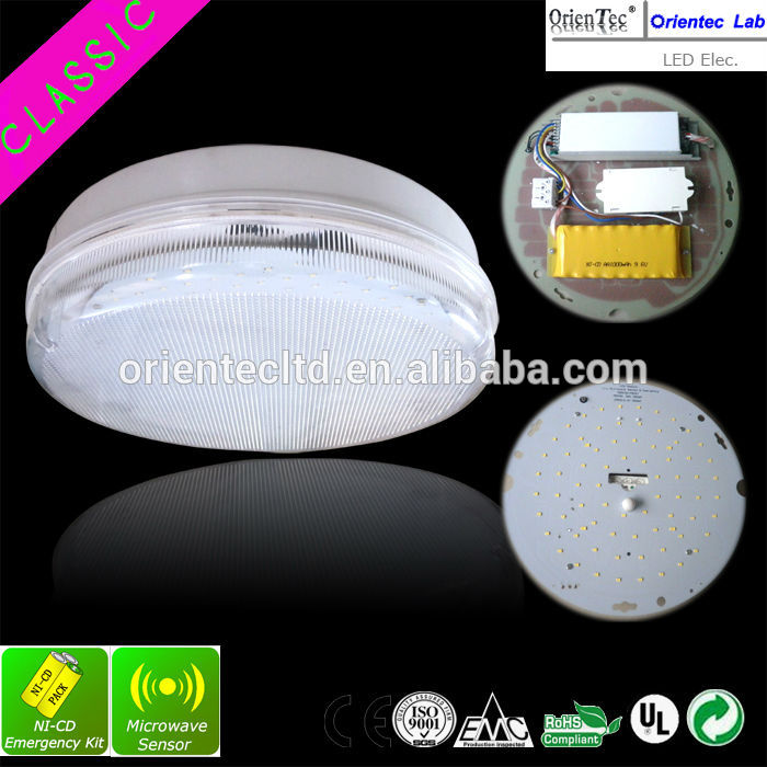 SMD led circuit sensor bulkhead light with emergency kit