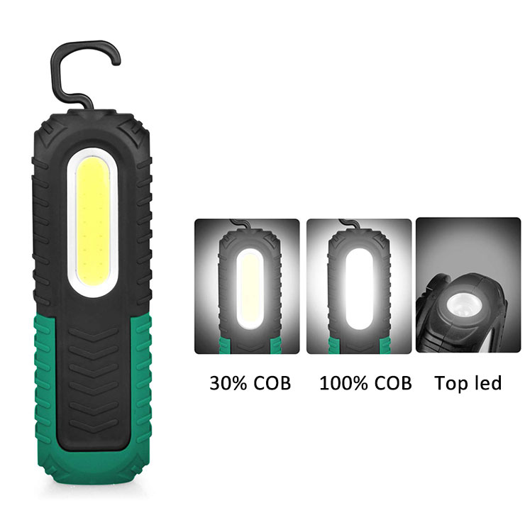 USB Rechargeable Portable Cordless Car Inspection Lamp, Handheld Multifunctional COB LED Work Light