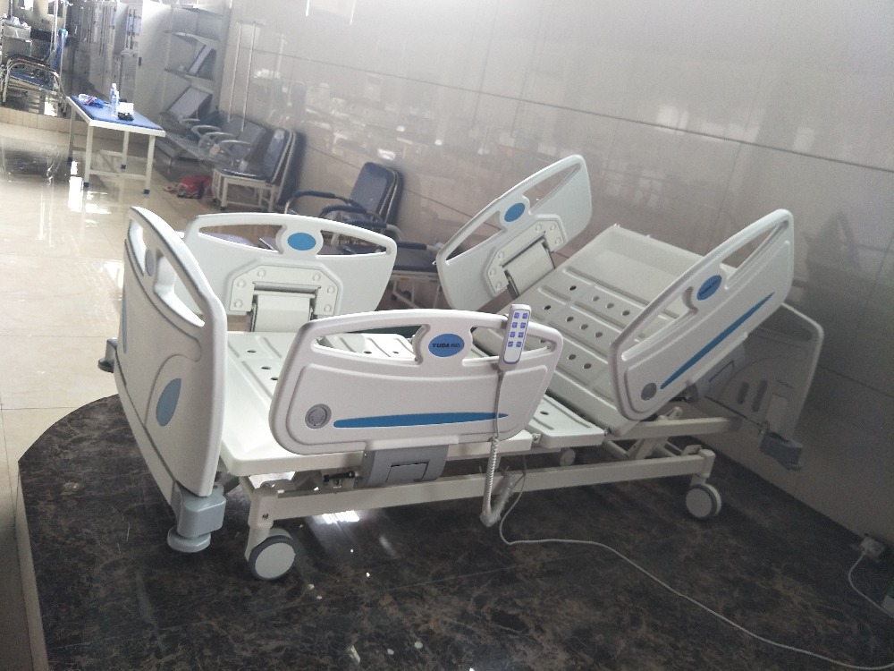 ABS plastic electric hospital bed with 2 shakes