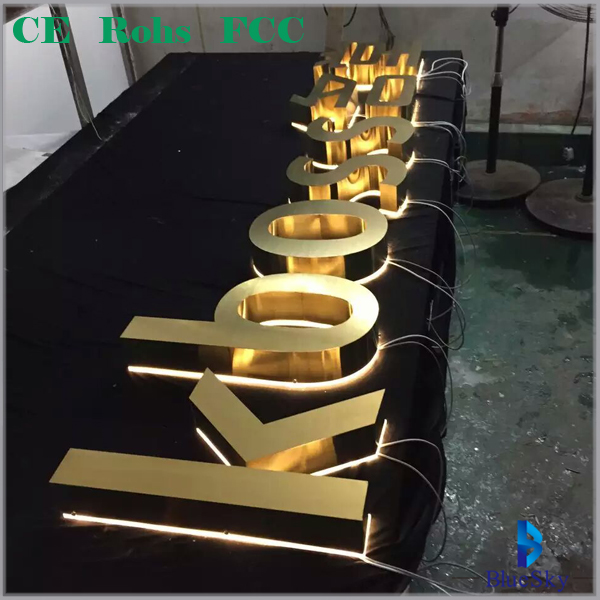 Outdoor custom made decorative metal channel letters  logo back lit led signs