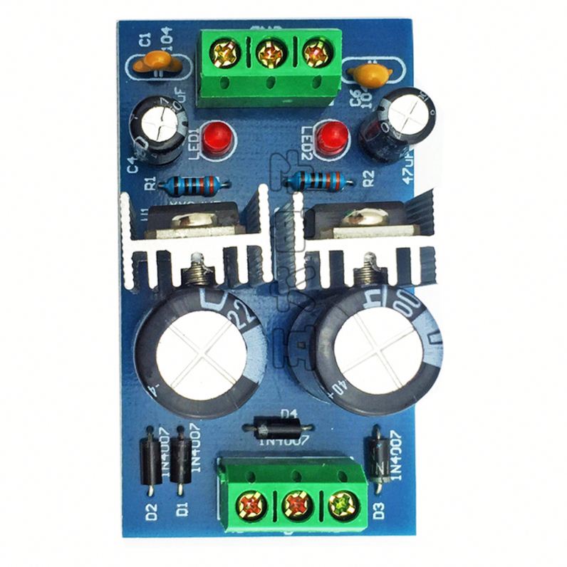 Diy Kit Three-terminal Regulator L7809+L7909 Dual Board Positive and Negative 9V Dual Regulated Power Supply Module