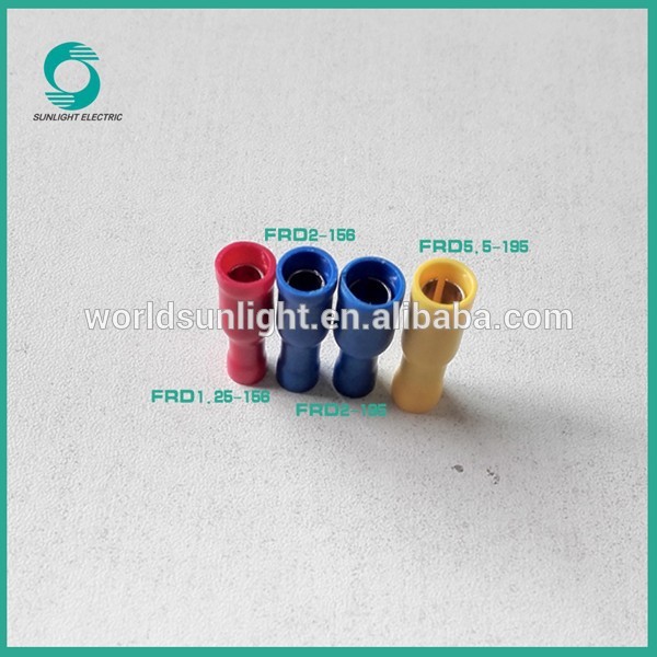 Red, Blue, Yellow, Black FRD series fully insulated crimp female bullet terminal clamp