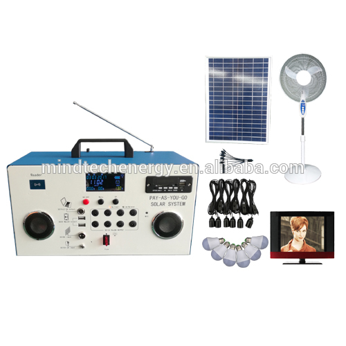60w Portable Cheap Pay As You Go Solar Home System