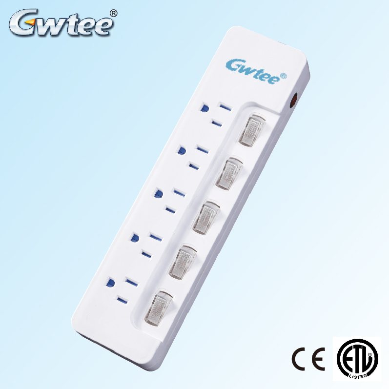 ETL US Standard PC material Extension power strip multiple Socket