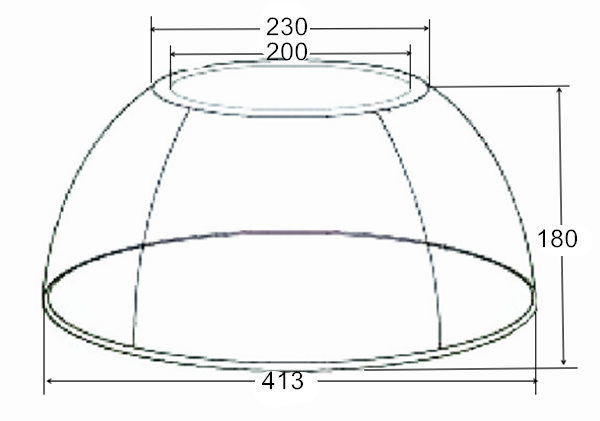 Industrial high power heat sink design lights PC reflector 16inch 100w 120W 150W 170W 200W ufo led decorative light reflectors
