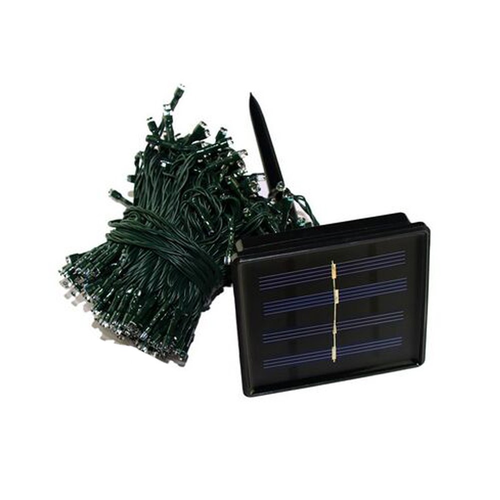Solar Powered Power Strip 100/200 LED String Fairy Lights Outdoor Solar Cell Strip Light Garden Wedding Party Lamp