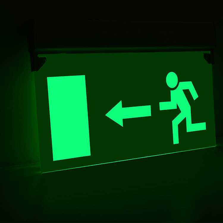 CE Running man and left narrow sticker LED hotel emergency light Exit sign