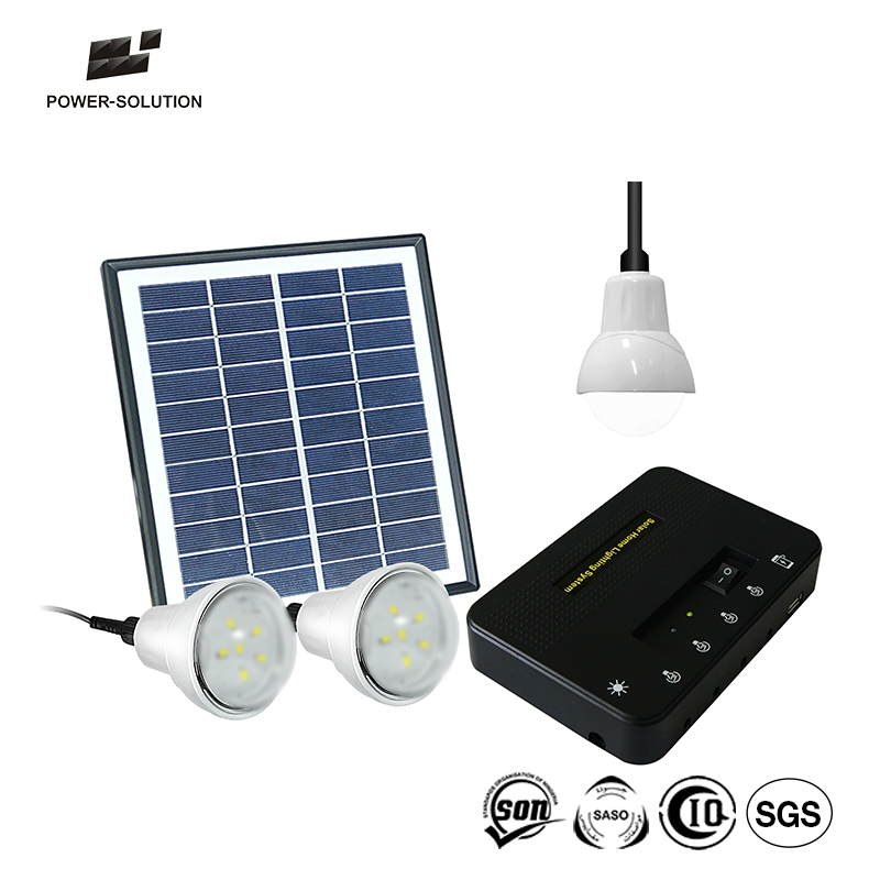 PS-K013 4W solar power lighting system for 3 rooms for Africa