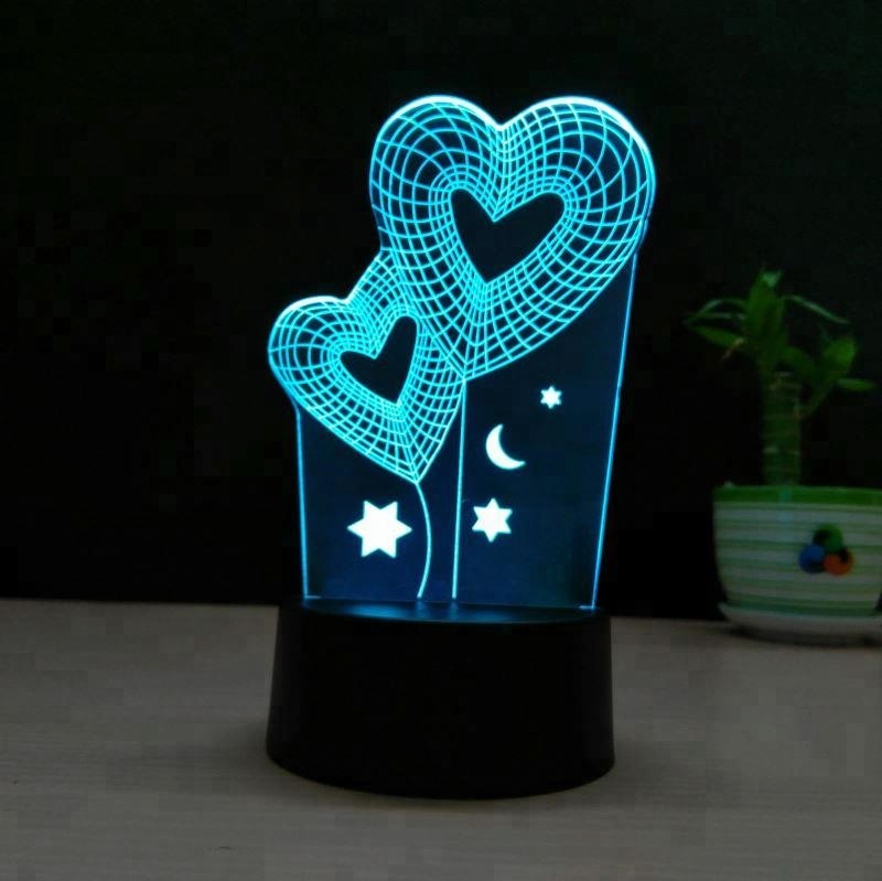 New arrival  3D LED unicorn night lamp with 7 different night light