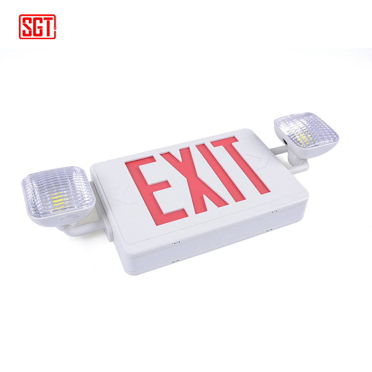 US type led combo exit sign lighting emergency