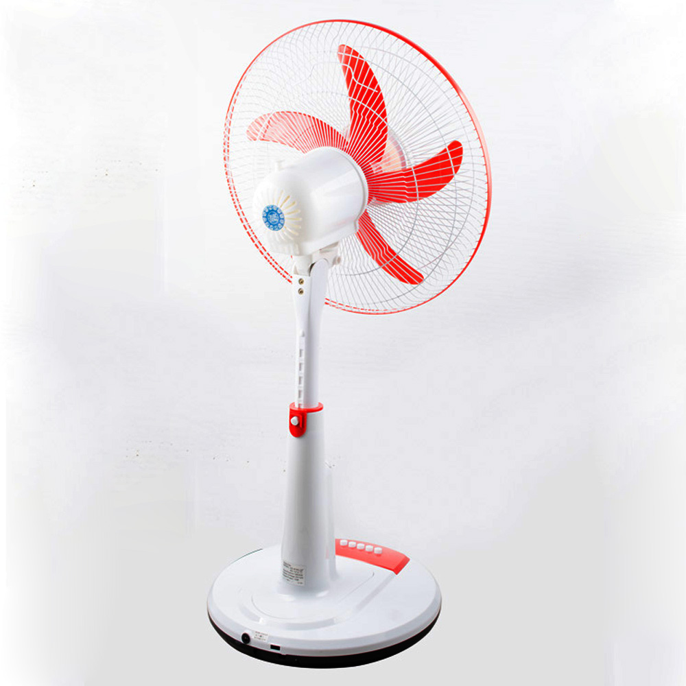 JUJINGYANG Height adjustable portable 16 inch fan 12 led 4 mode powerful cool fan