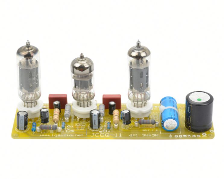 6N1+6P1 Valve Stereo Amplifier Board Vacuum Tube Amplifiers Filament AC Power Supply + 3pcs Tubes