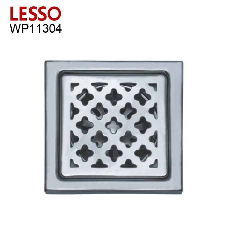 LESSO WP11304 chrome polished sanitary shower channel anti-odor 202 stainless steel channel floor drain