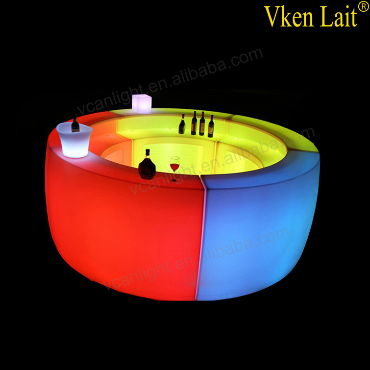 waterproof outdoor plastic led bar counter for sale