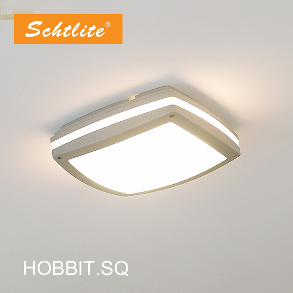 HOBBIT IP65 E27 G24d fluorescent square outdoor boundary wall light of ceiling