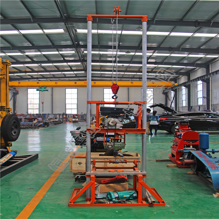 HW-100S  Gasoline power rotary 100M small water well drilling rigs for sale