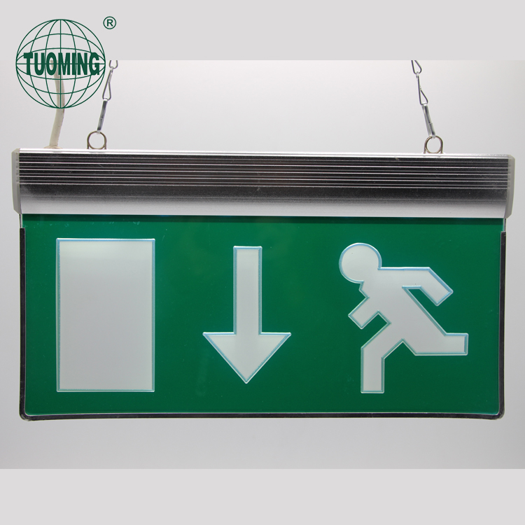 super flat Aluminum acrylic housing AC85-265V abs raw material LED emergency Exit Sign light,high quality exit sign board