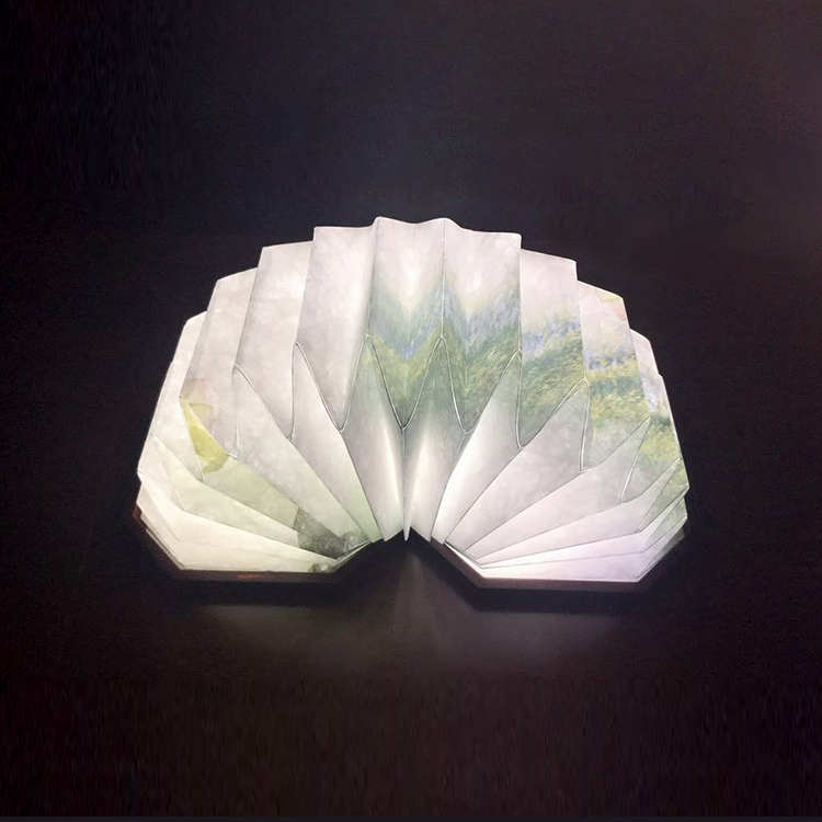 Manufacturer creative gifts walnut wood folding led book lamp book shaped light