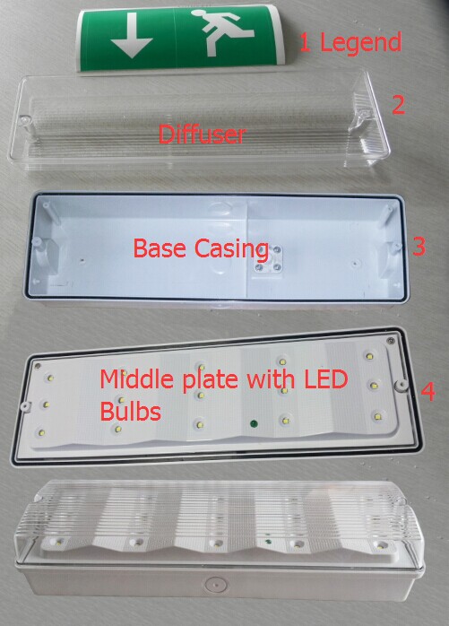 IP65 Waterproof Bulkhead LED Emergency Lighting