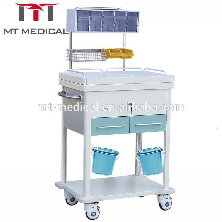 Manufacturer for ABS medical furniture ABS plastic medical trolley for anesthesia emergency trolley