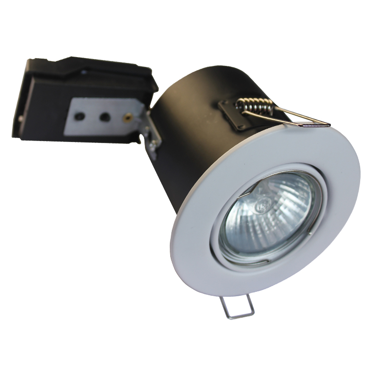 BS476 PART21 90min. Steel fixed LED GU10 Fire Rated Downlight