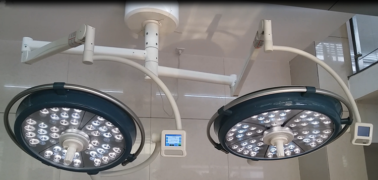 Double arm operation lightshadowless led surgical light in hospital operating room