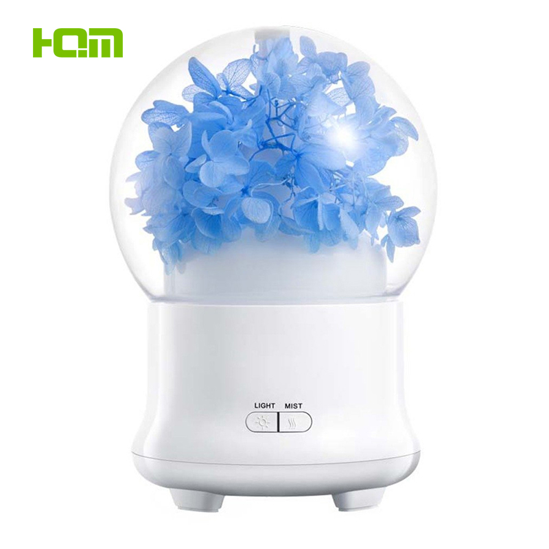 Creative autumn and winter new eternal flower essential oils aromatherapy machine mini ultrasonic air humidifier