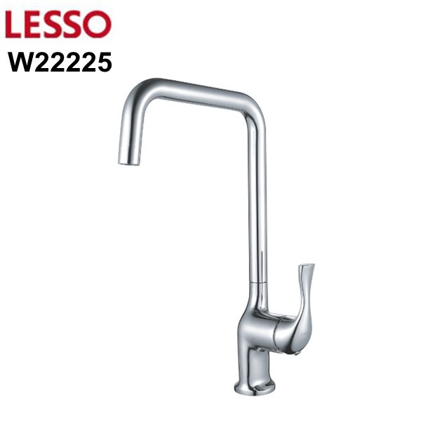 LESSO W22225 chrome brass rectangular kitchen faucet