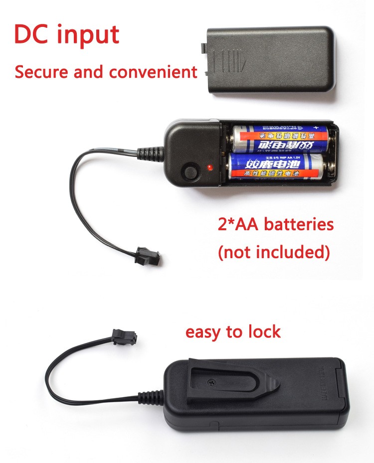 Neon LED Light Glow EL Wire String Strip Rope Tube Decor Car Party + Controller