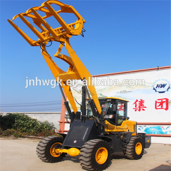 wheel loader with log grab