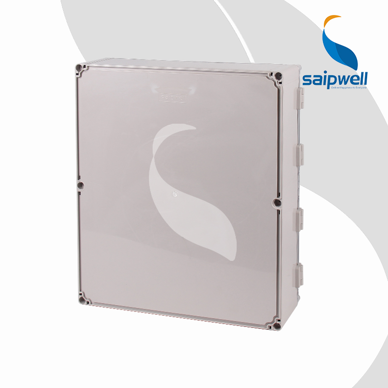 SAIPWELL  IP65 600x500x195 ABS Transparent Cover With Metal Clasp Outdoor Use PCB Electrical Enclosure Hinged