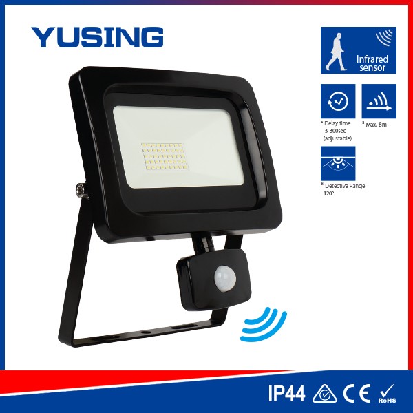 220V Motion Sensor Infrared Flood Light, SMD2835 10W Sensor LED Floodlight