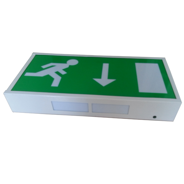 Steel Casing LED Emergency Battery Rechargeable Exit Sign Light