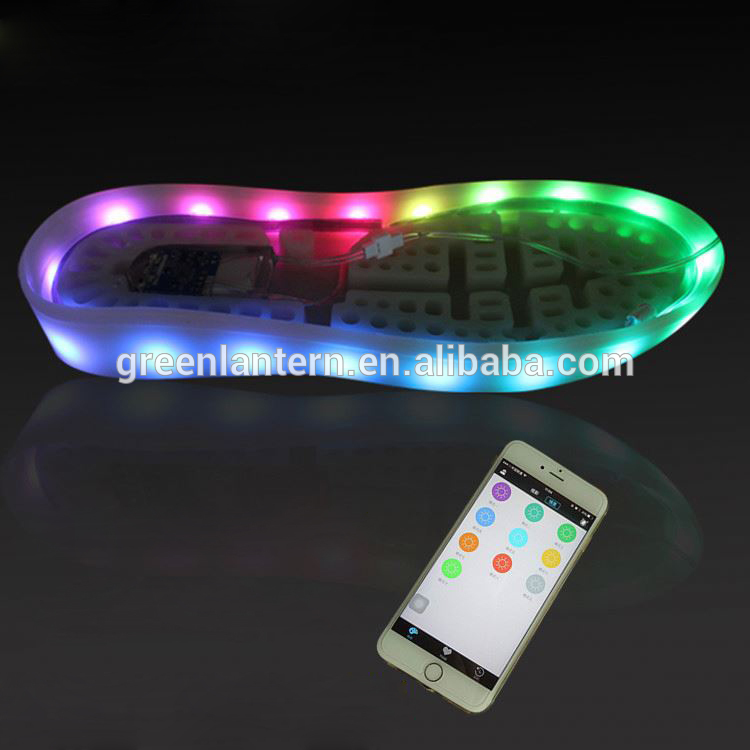 digital addressable rechargeable P magic color RGB led shoe light led light for shoes